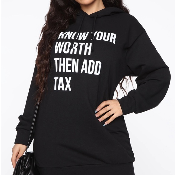 🥀DONATING 9/30🥀 Can’t Afford me Oversized Hoodie - Picture 2 of 6